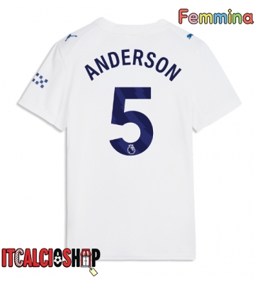 Manchester City Elliot Anderson #5 Terza Maglia Femmina 2026-27 Manica Corta